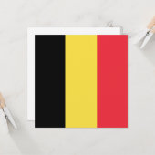 Carte Drapeau belge (Belgique) (Devant/Arrière en situation)