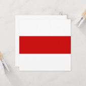 Carte Drapeau biélorusse (rouge et blanc) (Devant/Arrière en situation)