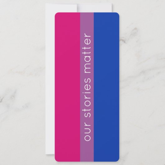 Carte Drapeau bisexuel moderne mignon Signet LGBT (Devant)
