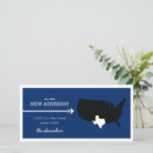 Carte Drapeau Bleu Nouvel Etat, Nouvelle Adresse ! Texas (Debout devant)