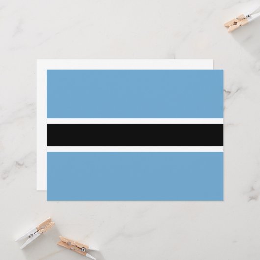 Carte Drapeau botswanais (Botswana) (Devant/Arrière en situation)