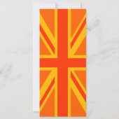 Carte Drapeau britannique Union Jack orange Swag (Dos)