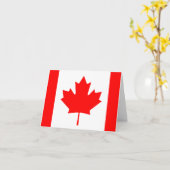 Carte Drapeau canadien (Fleur jaune)