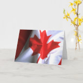 Carte drapeau canadien (Fleur jaune)
