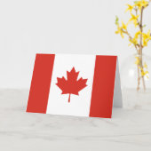 Carte Drapeau canadien (Feuille d'érable) (Canada) (Fleur jaune)