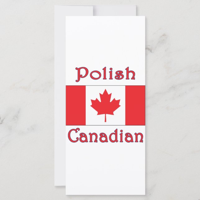 Carte Drapeau canadien polonais (Devant)