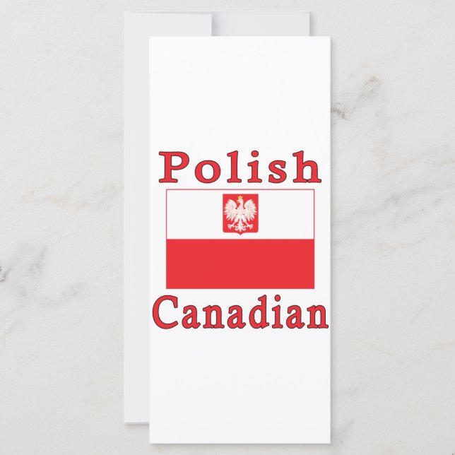 Carte Drapeau canadien polonais (Devant)