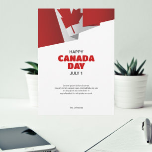 Carte Drapeau canadien Pop Art Bonne fête du Canada