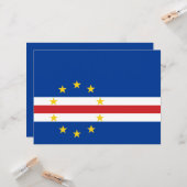 Carte Drapeau cap-verdien (Cap-Vert) (Devant/Arrière en situation)