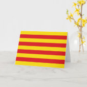 Carte Drapeau catalan (Catalogne) (Fleur jaune)