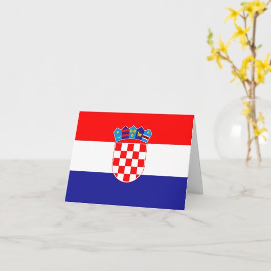 Carte Drapeau Croatie (Fleur jaune)