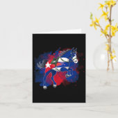 Carte Drapeau Cuba équitation (Fleur jaune)