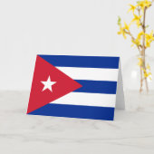 Carte Drapeau cubain, La Havane, Fidel Castro, Che Gueva (Fleur jaune)