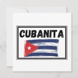 Carte Drapeau Cubanita Cubain fille