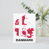 Carte Drapeau Danemark (Debout devant)