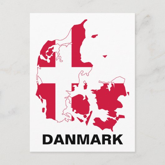 Carte Drapeau Danemark (Devant)