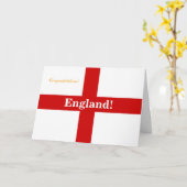 Carte Drapeau d'Angleterre - Engerland ! Engerland ! Fél (Fleur jaune)
