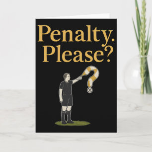 Carte Drapeau d'arbitre de football Penalty Please Graph