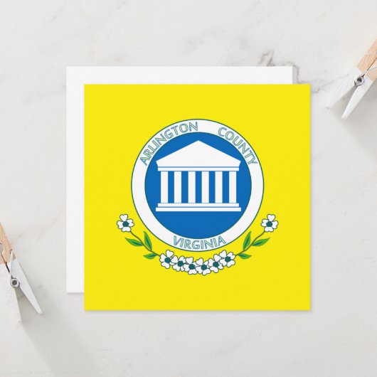 Carte Drapeau d'Arlington (Virginie) (Devant/Arrière en situation)