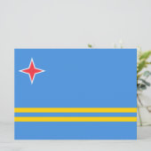 Carte Drapeau d'Aruba (Debout devant)