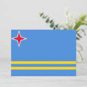 Carte Drapeau d'Aruba (Debout devant)