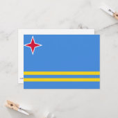 Carte Drapeau d'Aruba (Devant/Arrière en situation)