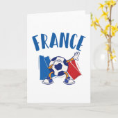 Carte Drapeau de balle de soccer en France (Fleur jaune)