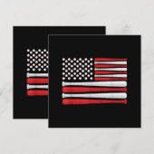 Carte Drapeau de baseball américain classique - Baseball (Devant / Derrière)