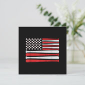 Carte Drapeau de baseball américain classique - Baseball (Debout devant)