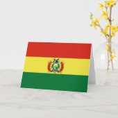 Carte Drapeau de Bolivie (Fleur jaune)