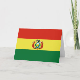 Carte Drapeau de Bolivie