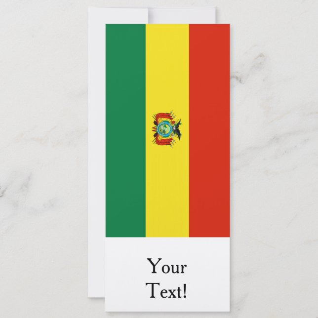 Carte Drapeau de Bolivie (Devant)