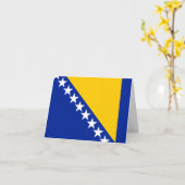 Carte Drapeau de Bosnie-Herzégovine (Fleur jaune)