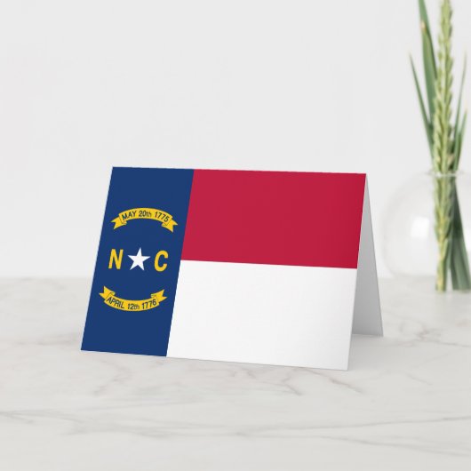 Carte Drapeau de Caroline du Nord, Drapeau de la Carolin (Devant)