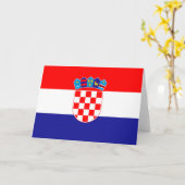 Carte Drapeau de Croatie (Fleur jaune)