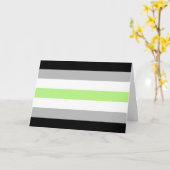Carte Drapeau de fierté agender (Fleur jaune)
