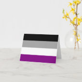 Carte Drapeau de fierté asexué (Fleur jaune)