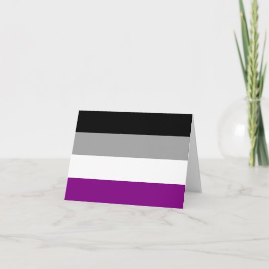 Carte Drapeau de fierté asexué (Devant)