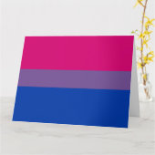 Carte Drapeau de fierté bisexuel (Fleur jaune)