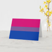 Carte Drapeau de fierté bisexuel (Fleur jaune)