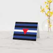 Carte Drapeau de fierté cuir queer (Fleur jaune)