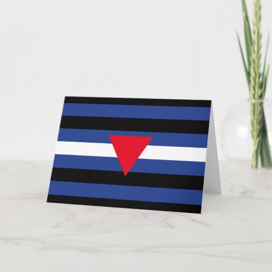 Carte Drapeau de fierté cuir queer (Devant)