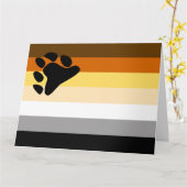 Carte Drapeau de fierté de l'ours (Fleur jaune)