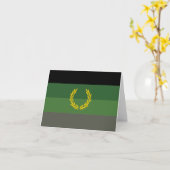 Carte Drapeau de fierté de l'uniforme militaire (Fleur jaune)