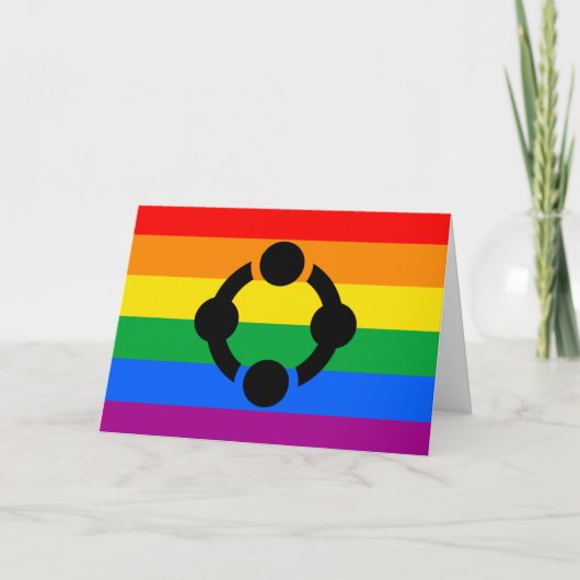 Carte Drapeau de fierté de niche arc-en-ciel (Devant)