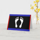 Carte Drapeau de fierté de pied (empreinte de pied) (Fleur jaune)