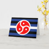 Carte Drapeau de fierté de pratique du cuir (Fleur jaune)