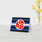 Carte Drapeau de fierté de pratique du cuir (Fleur jaune)