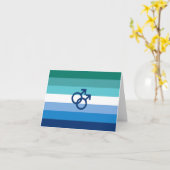 Carte Drapeau de fierté gay MLM (Fleur jaune)