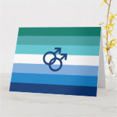 Carte Drapeau de fierté gay MLM (Fleur jaune)